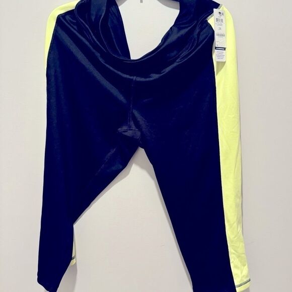 Ideology Womens Plus Size Colorblock Cropped Leggings-Womens 2X-Noir Barbell-NWT - Picture 6 of 11